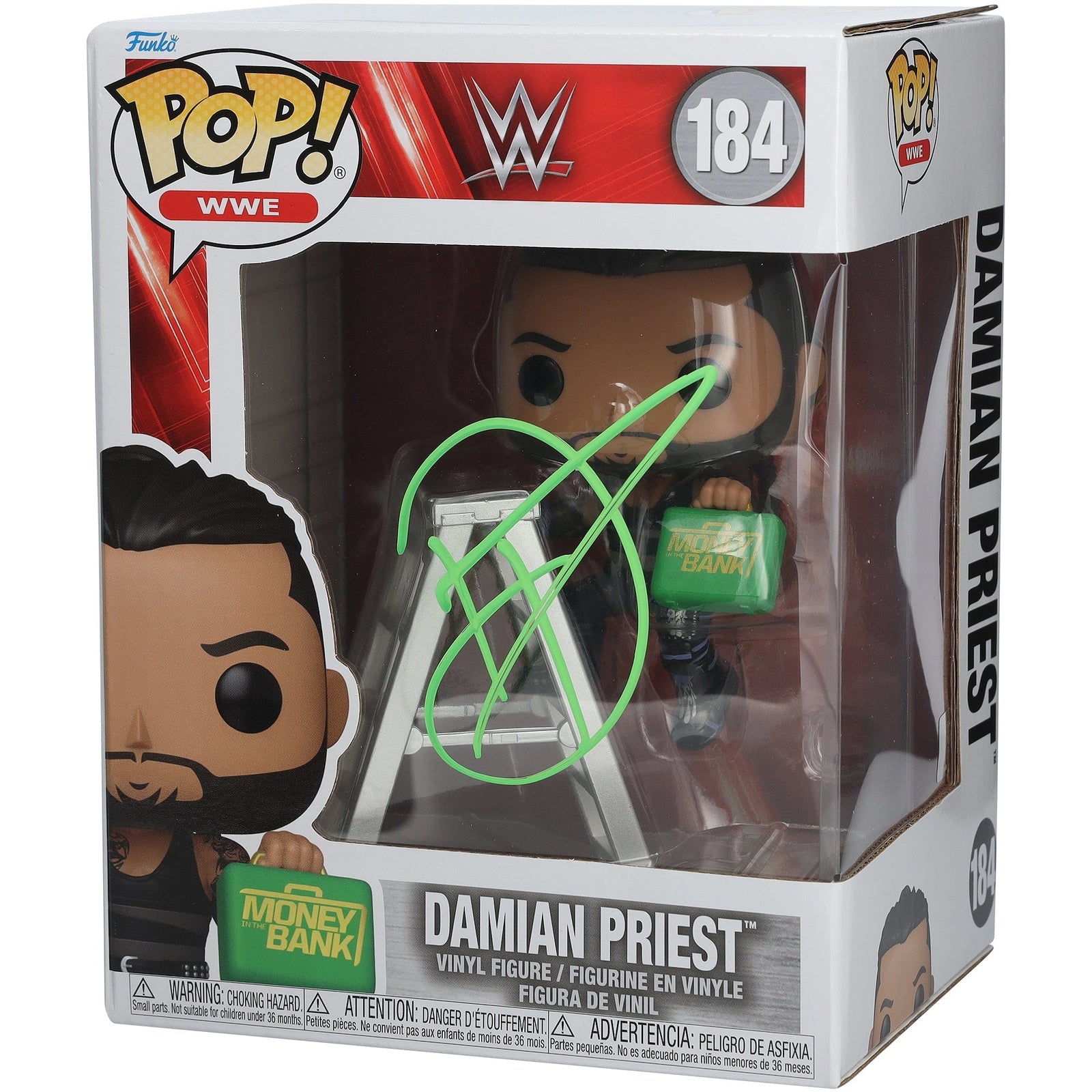 Damian Priest WWE Autographed Fanatics Authentic 184 Money In The Bank Funko Pop! Figurine - The Ballers Bank