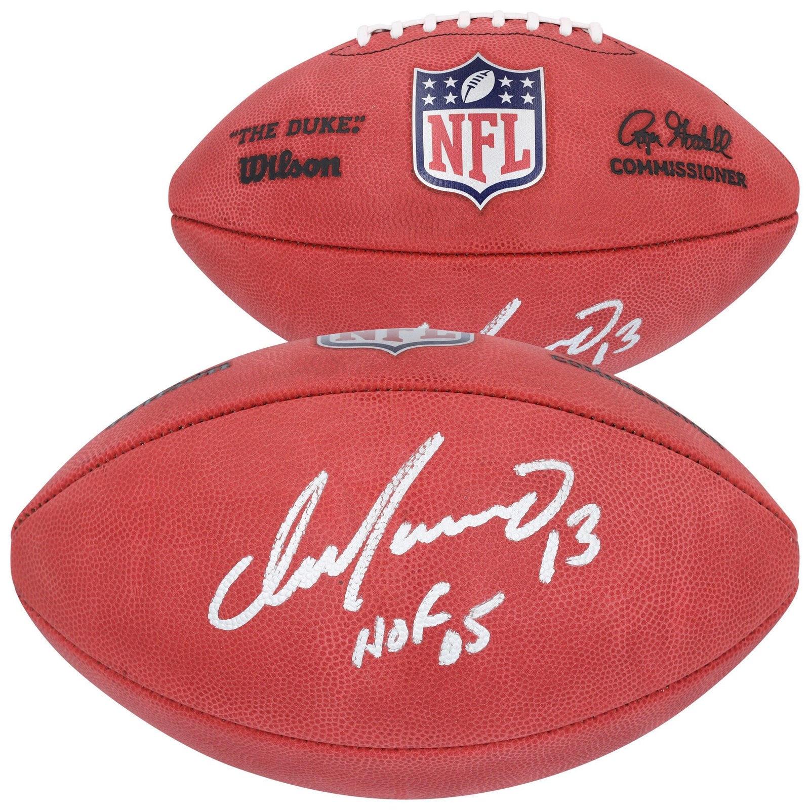 Dan Marino Miami Dolphins Autographed Fanatics Authentic Duke Full Color Football with "HOF 05" Inscription - The Ballers Bank