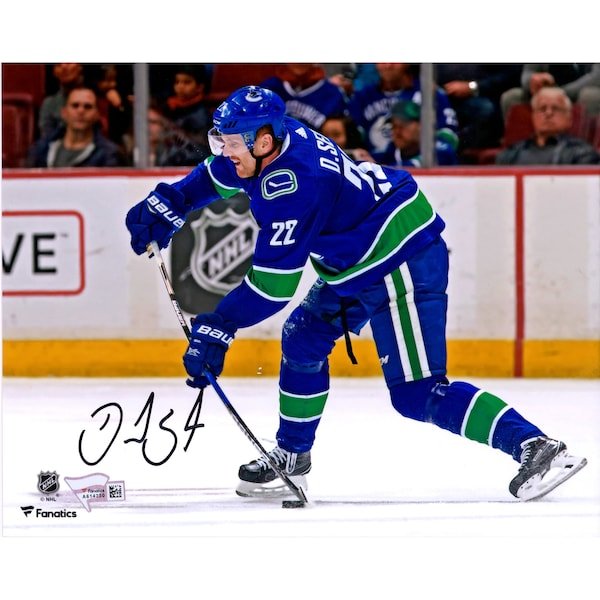 Daniel Sedin Vancouver Canucks Fanatics Authentic Autographed 8" x 10" Blue Jersey Shooting Photograph - The Ballers Bank