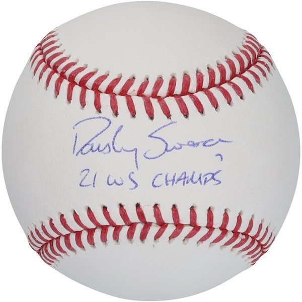 Dansby Swanson Atlanta Braves Autographed Fanatics Authentic MLB Baseball with "21 WS Champs" Inscription - The Ballers Bank