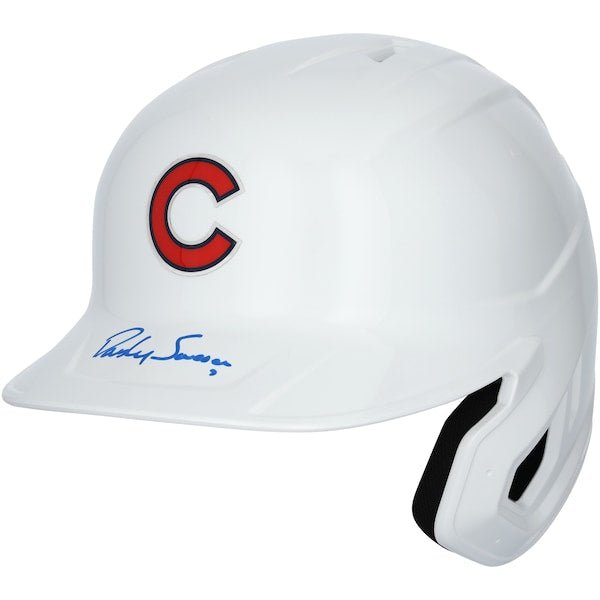 Dansby Swanson Chicago Cubs Autographed Fanatics Authentic Alt Chrome Replica Batting Helmet - The Ballers Bank