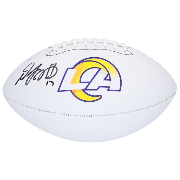 Davante Adams Los Angeles Rams Autographed Fanatics Authentic Franklin White Panel Football - The Ballers Bank