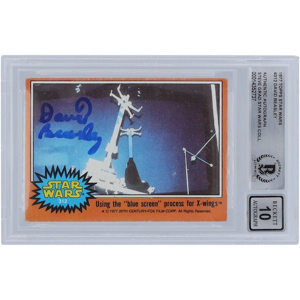 David Beasley Star Wars Autographed 1977 Topps Star Wars 312 BGS Authenticated 10 Card - The Ballers Bank
