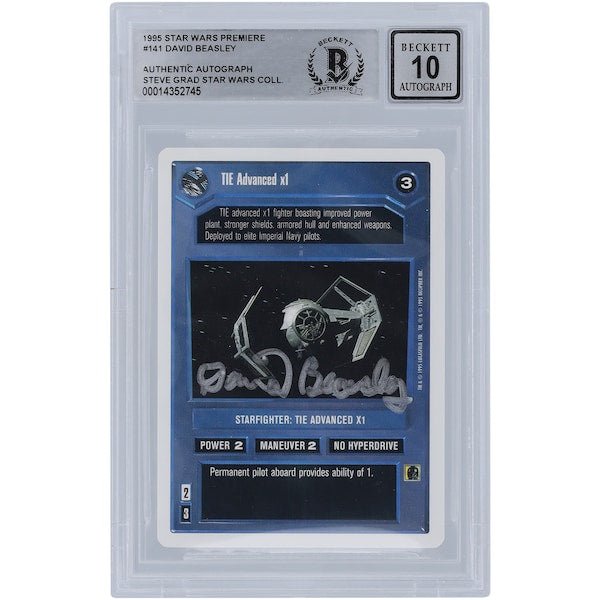 David Beasley Star Wars Autographed 1995 CCG Premiere 141 BGS Authenticated 10 Card - The Ballers Bank
