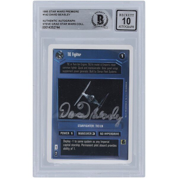 David Beasley Star Wars Autographed 1995 CCG Premiere 142 BGS Authenticated 10 Card - The Ballers Bank