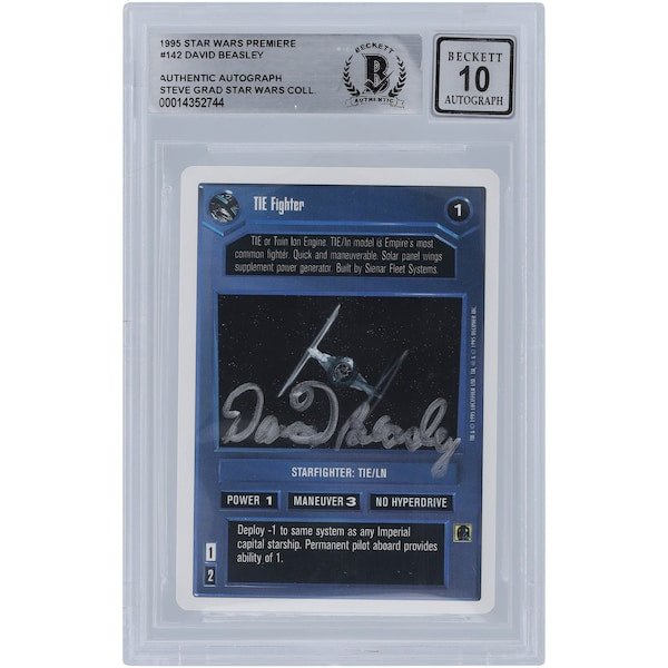 David Beasley Star Wars Autographed 1995 CCG Premiere 142 BGS Authenticated 10 Card - The Ballers Bank