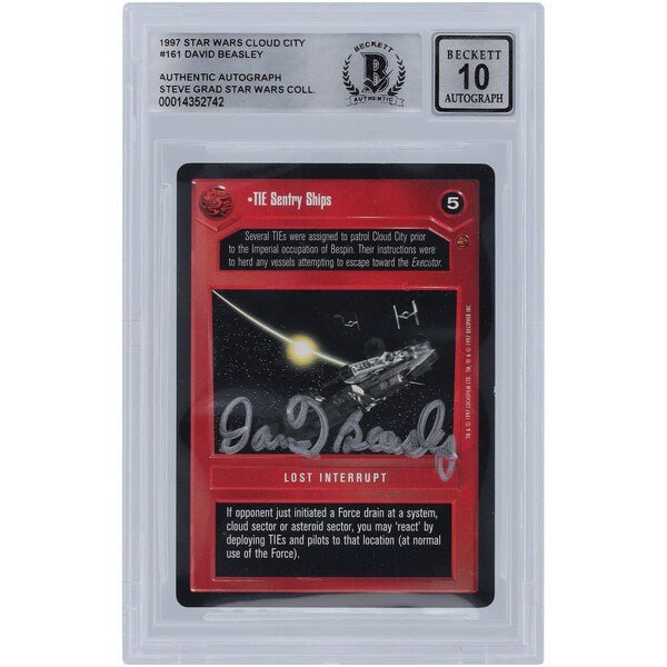 David Beasley Star Wars Autographed 1997 CCG Cloud City 161 BGS Authenticated 10 Card - The Ballers Bank