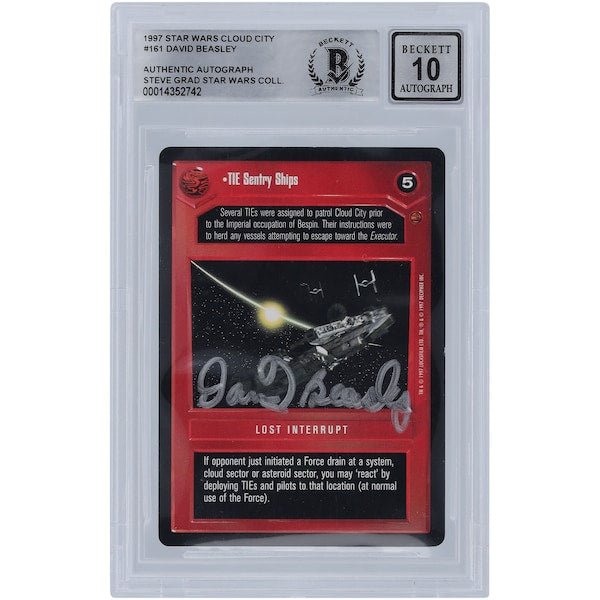 David Beasley Star Wars Autographed 1997 CCG Cloud City 161 BGS Authenticated 10 Card - The Ballers Bank