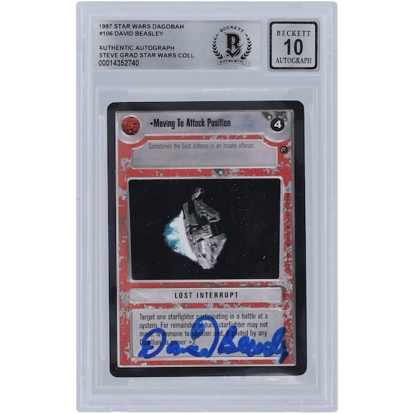 David Beasley Star Wars Autographed 1997 CCG Dagobah 106 BGS Authenticated 10 Card - The Ballers Bank