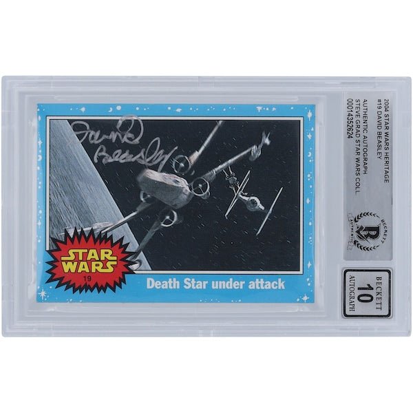 David Beasley Star Wars Autographed 2004 Topps Heritage 19 BGS Authenticated 10 Card - The Ballers Bank