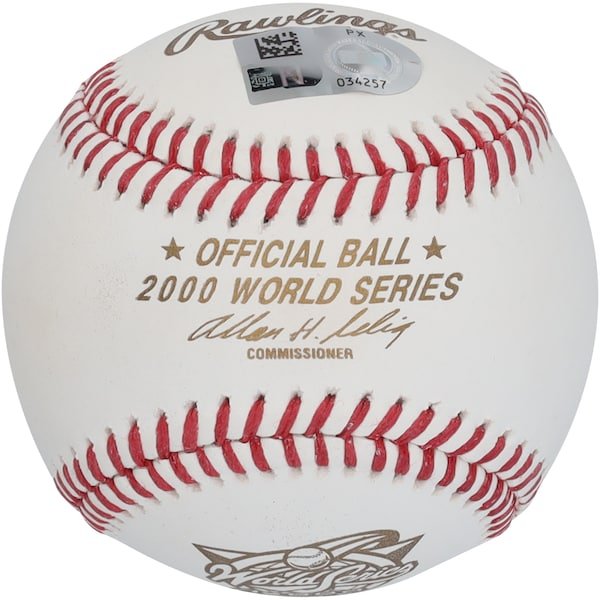 David Cone New York Yankees Autographed Fanatics Authentic 2000 World Series Logo Baseball - The Ballers Bank
