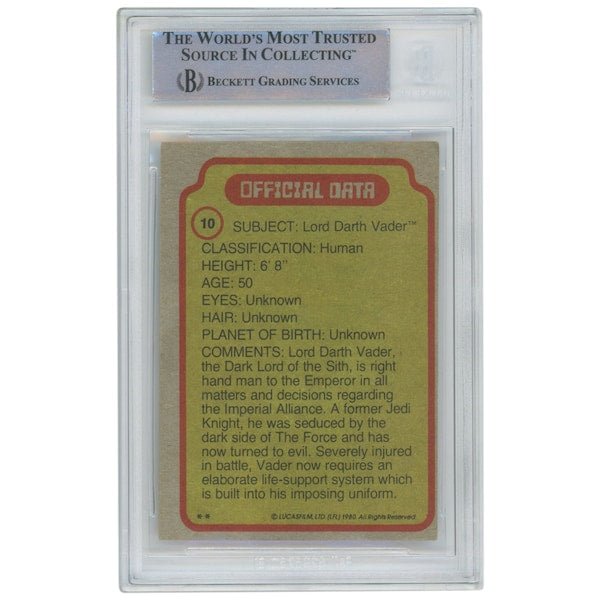 David Prowse The Empire Strikes Back Autographed 1980 Topps 10 BAS Authenticated Card - The Steve Grad Collection - The Ballers Bank