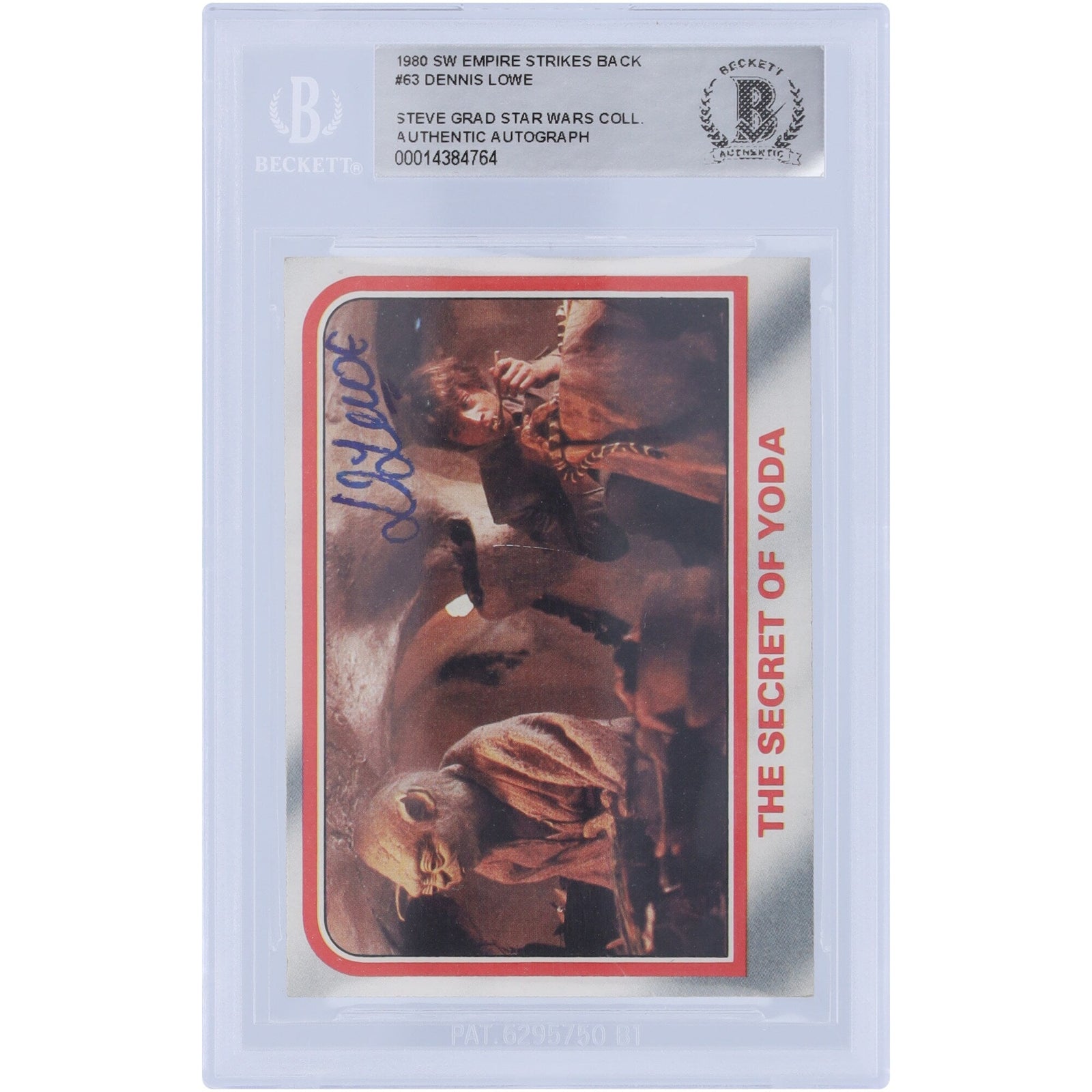 Dennis Lowe Star Wars Autographed 1980 Topps The Empire Strikes Back 63 BAS Authenticated Card - The Ballers Bank