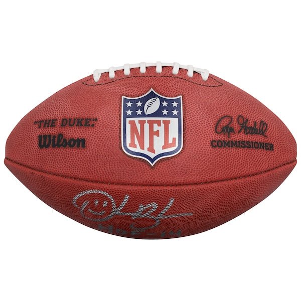 Derrick Brooks Tampa Bay Buccaneers Autographed Fanatics Authentic Wilson Duke Full Color Football with "HOF 14" Inscription - The Ballers Bank