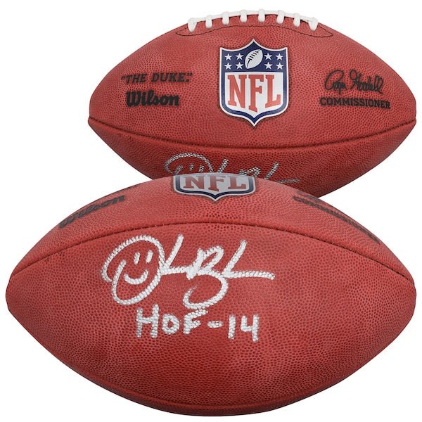 Derrick Brooks Tampa Bay Buccaneers Autographed Fanatics Authentic Wilson Duke Full Color Football with "HOF 14" Inscription - The Ballers Bank