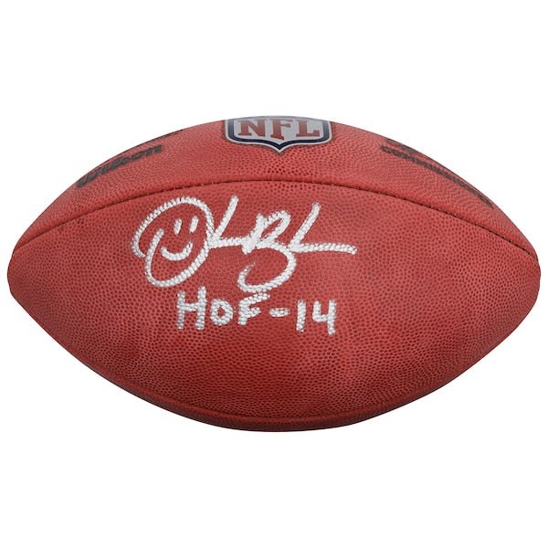 Derrick Brooks Tampa Bay Buccaneers Autographed Fanatics Authentic Wilson Duke Full Color Football with "HOF 14" Inscription - The Ballers Bank