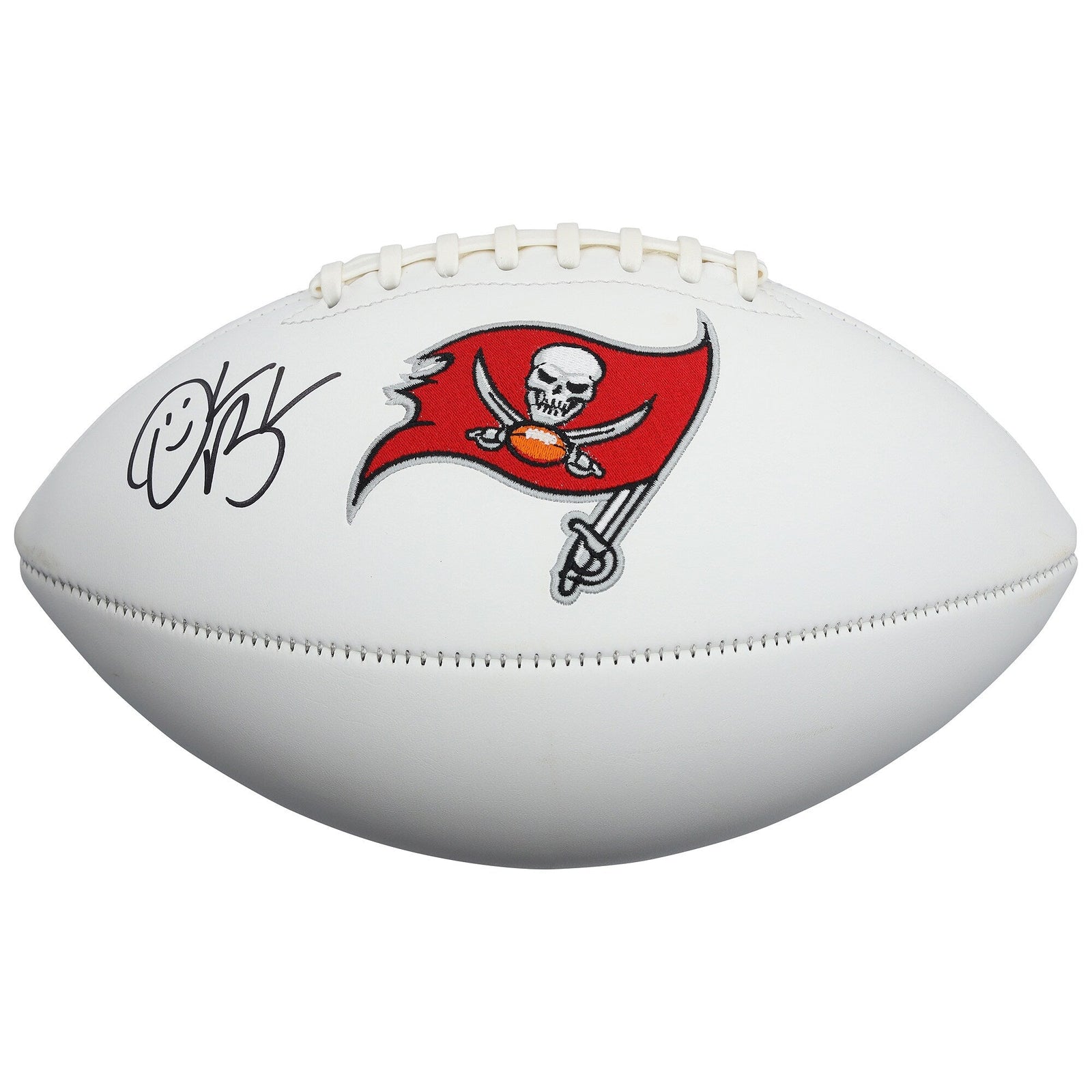 Derrick Brooks Tampa Bay Buccaneers Autographed Fanatics Authentic Wilson White Panel Football - The Ballers Bank