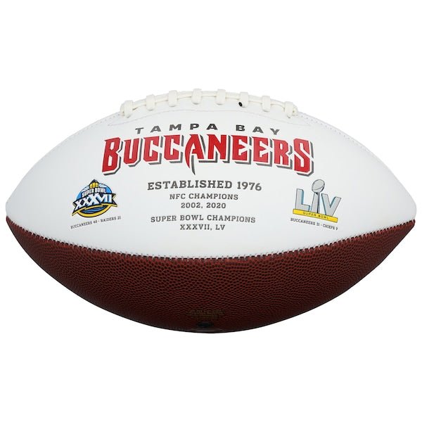 Derrick Brooks Tampa Bay Buccaneers Autographed Fanatics Authentic Wilson White Panel Football - The Ballers Bank