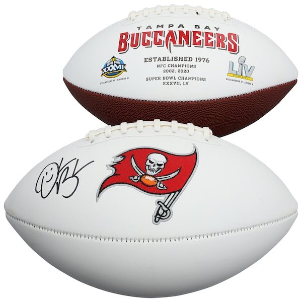 Derrick Brooks Tampa Bay Buccaneers Autographed Fanatics Authentic Wilson White Panel Football - The Ballers Bank