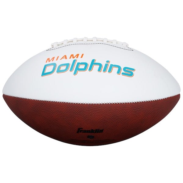 De’Von Achane Miami Dolphins Autographed Fanatics Authentic Franklin White Panel Football - The Ballers Bank