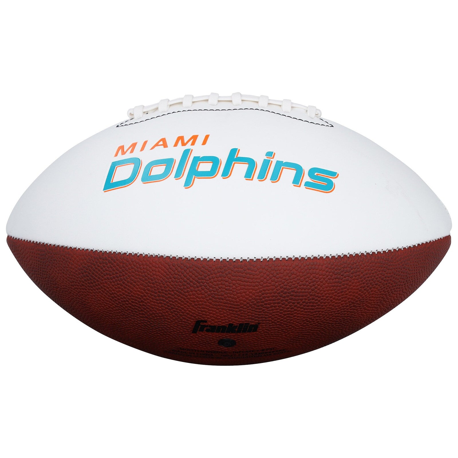 De’Von Achane Miami Dolphins Autographed Fanatics Authentic Franklin White Panel Football - The Ballers Bank