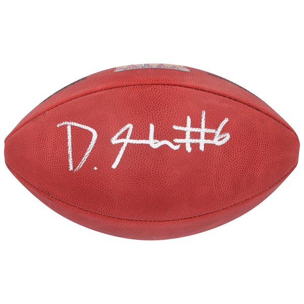 DeVonta Smith Philadelphia Eagles Autographed Fanatics Authentic Super Bowl LIX Wilson Duke Football - The Ballers Bank