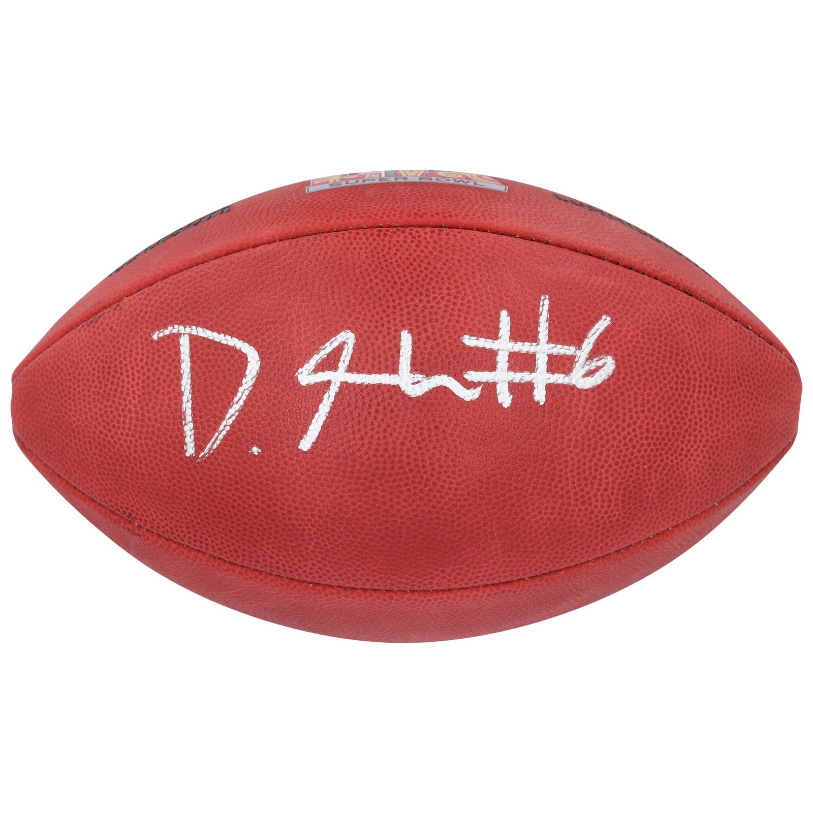DeVonta Smith Philadelphia Eagles Autographed Fanatics Authentic Super Bowl LIX Wilson Duke Football - The Ballers Bank