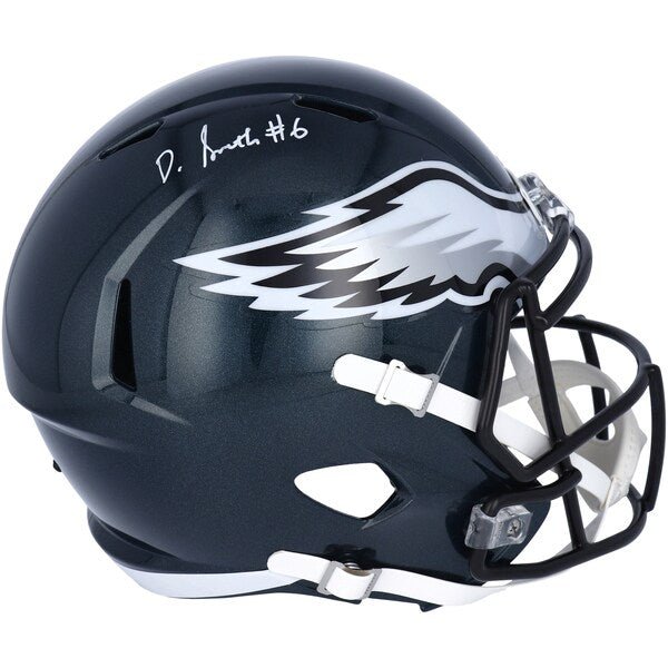 DeVonta Smith Philadelphia Eagles Fanatics Authentic Autographed Riddell Speed Replica Helmet - The Ballers Bank