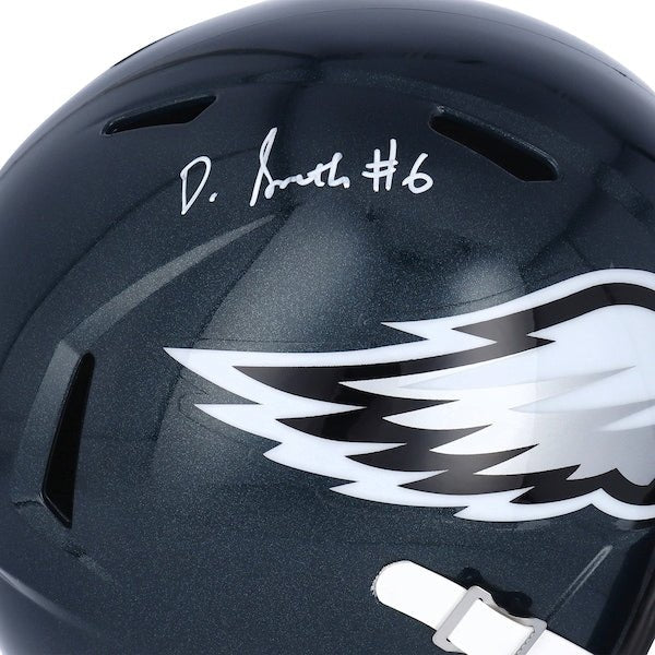 DeVonta Smith Philadelphia Eagles Fanatics Authentic Autographed Riddell Speed Replica Helmet - The Ballers Bank