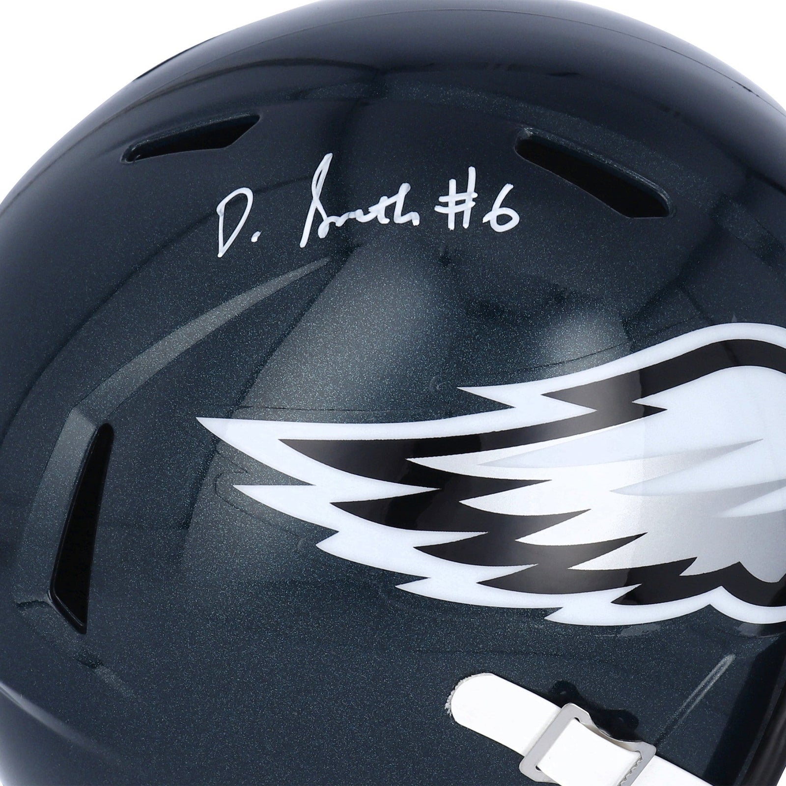 DeVonta Smith Philadelphia Eagles Fanatics Authentic Autographed Riddell Speed Replica Helmet - The Ballers Bank