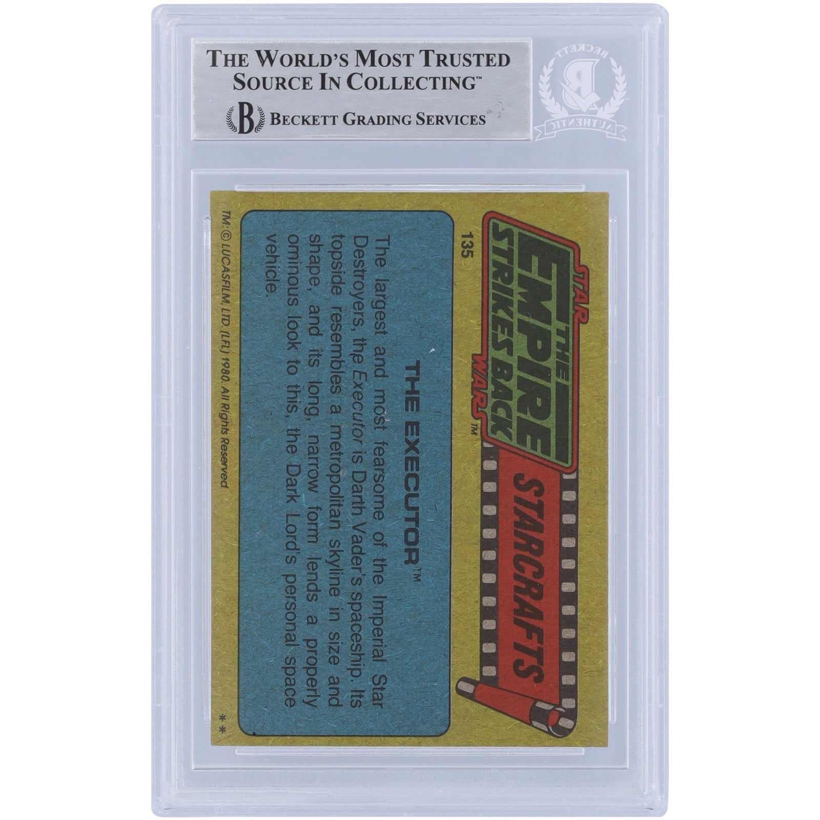 Don Dow Star Wars Autographed 1980 Topps The Empire Strikes Back 135 BAS Authenticated Card - The Ballers Bank