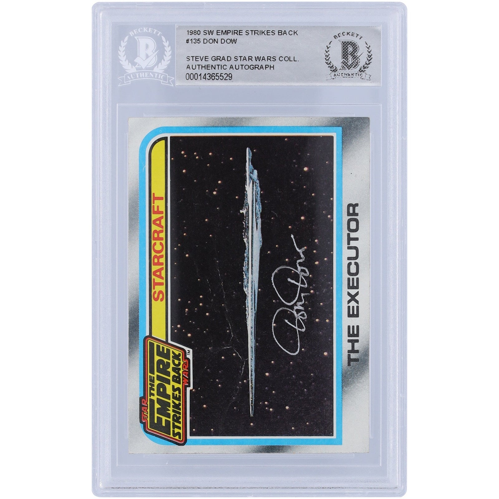 Don Dow Star Wars Autographed 1980 Topps The Empire Strikes Back 135 BAS Authenticated Card - The Ballers Bank