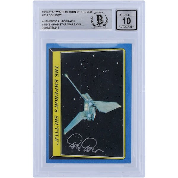 Don Dow Star Wars Autographed 1983 Topps Return of the Jedi 218 BGS Authenticated 10 Card - The Ballers Bank
