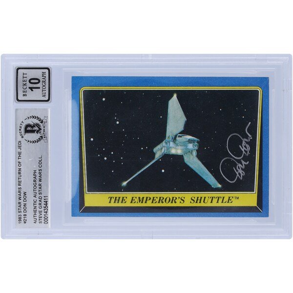 Don Dow Star Wars Autographed 1983 Topps Return of the Jedi 218 BGS Authenticated 10 Card - The Ballers Bank