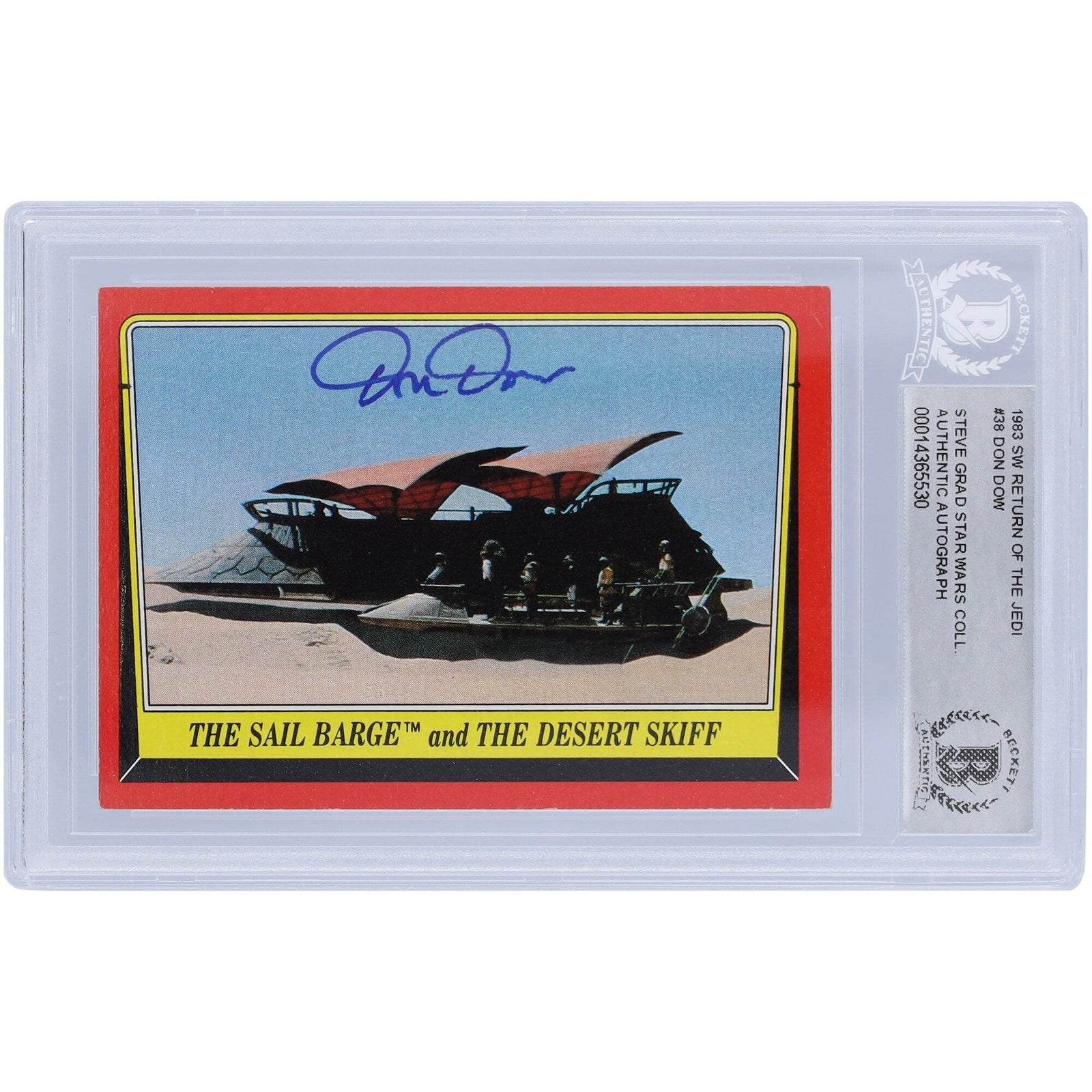 Don Dow Star Wars Autographed 1983 Topps Return of the Jedi 38 BAS Authenticated Card - The Ballers Bank
