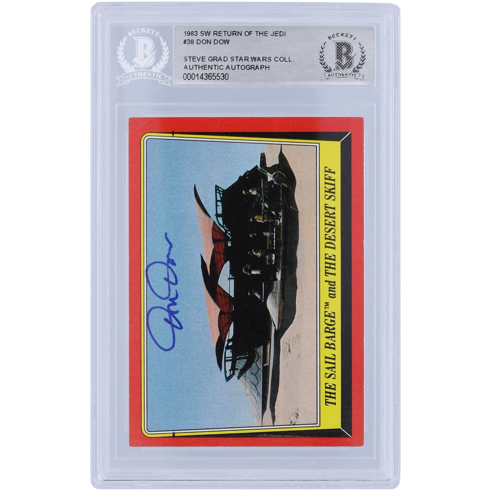 Don Dow Star Wars Autographed 1983 Topps Return of the Jedi 38 BAS Authenticated Card - The Ballers Bank