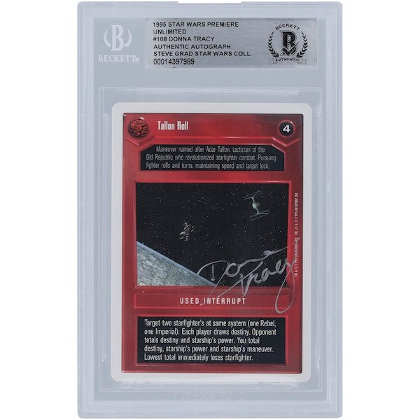 Donna Tracy Star Wars Autographed 1995 CCG Premiere 108 BGS Authenticated Card - The Ballers Bank