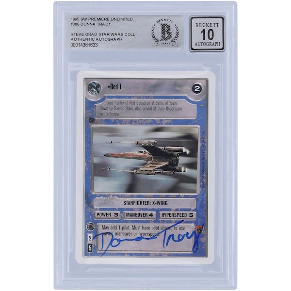 Donna Tracy Star Wars Autographed 1995 Star Wars CCG 306 BAS Authenticated 10 Card - The Ballers Bank