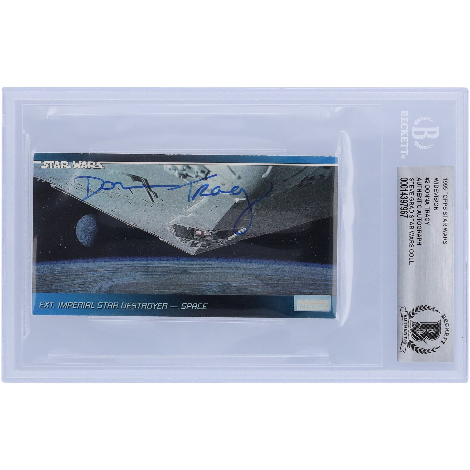 Donna Tracy Star Wars Autographed 1995 Topps Star Wars Widevision 2 BGS Authenticated Card - The Ballers Bank
