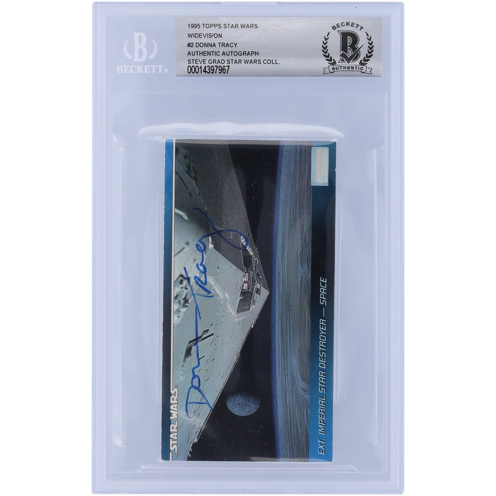 Donna Tracy Star Wars Autographed 1995 Topps Star Wars Widevision 2 BGS Authenticated Card - The Ballers Bank