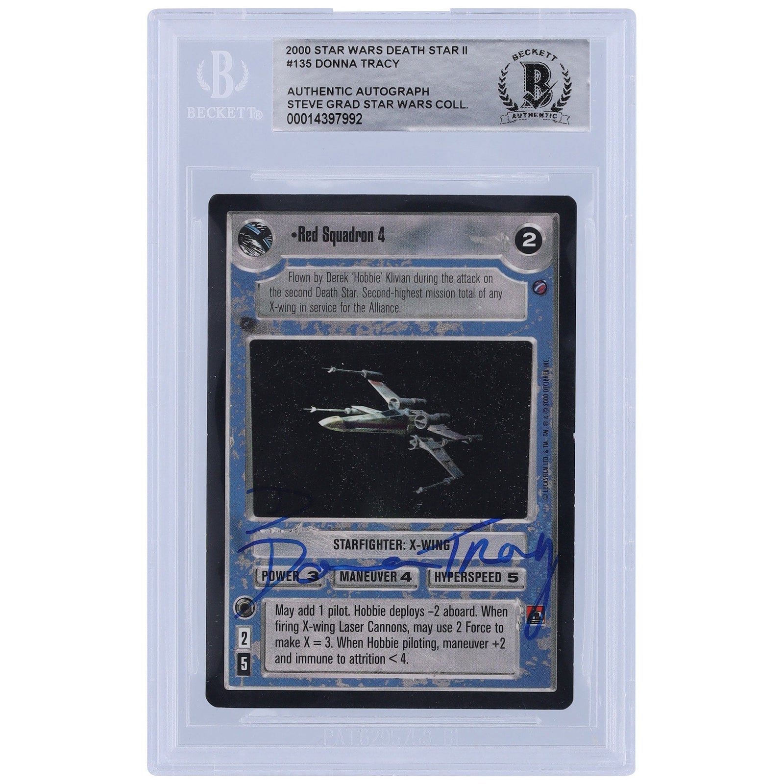 Donna Tracy Star Wars Autographed 2000 CCG Death Star 2 135 BGS Authenticated Card - The Ballers Bank