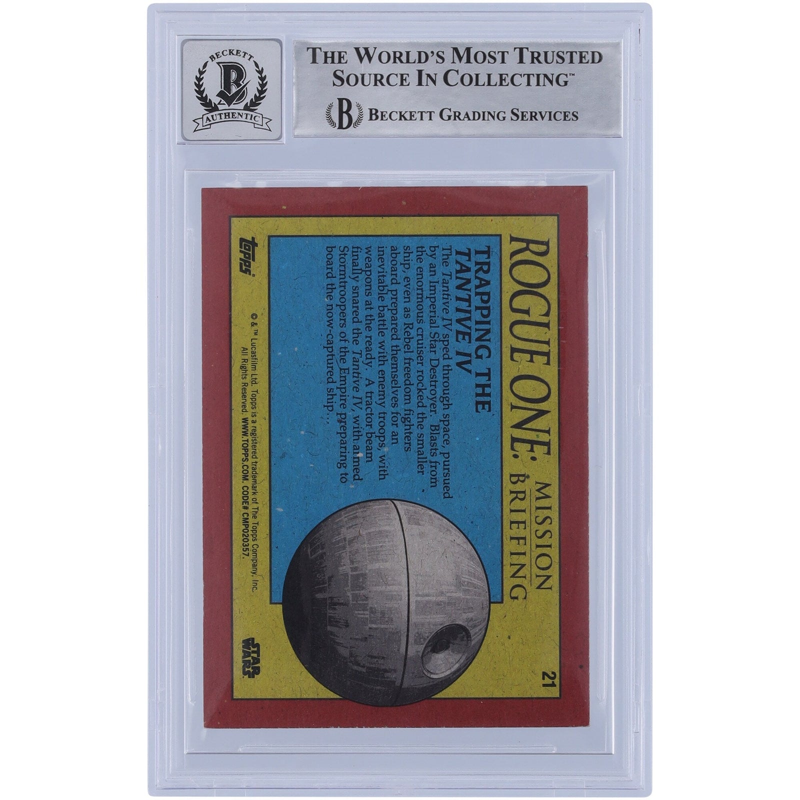 Donna Tracy Star Wars Autographed 2016 Topps 21 BAS Authenticated 10 Card - The Ballers Bank
