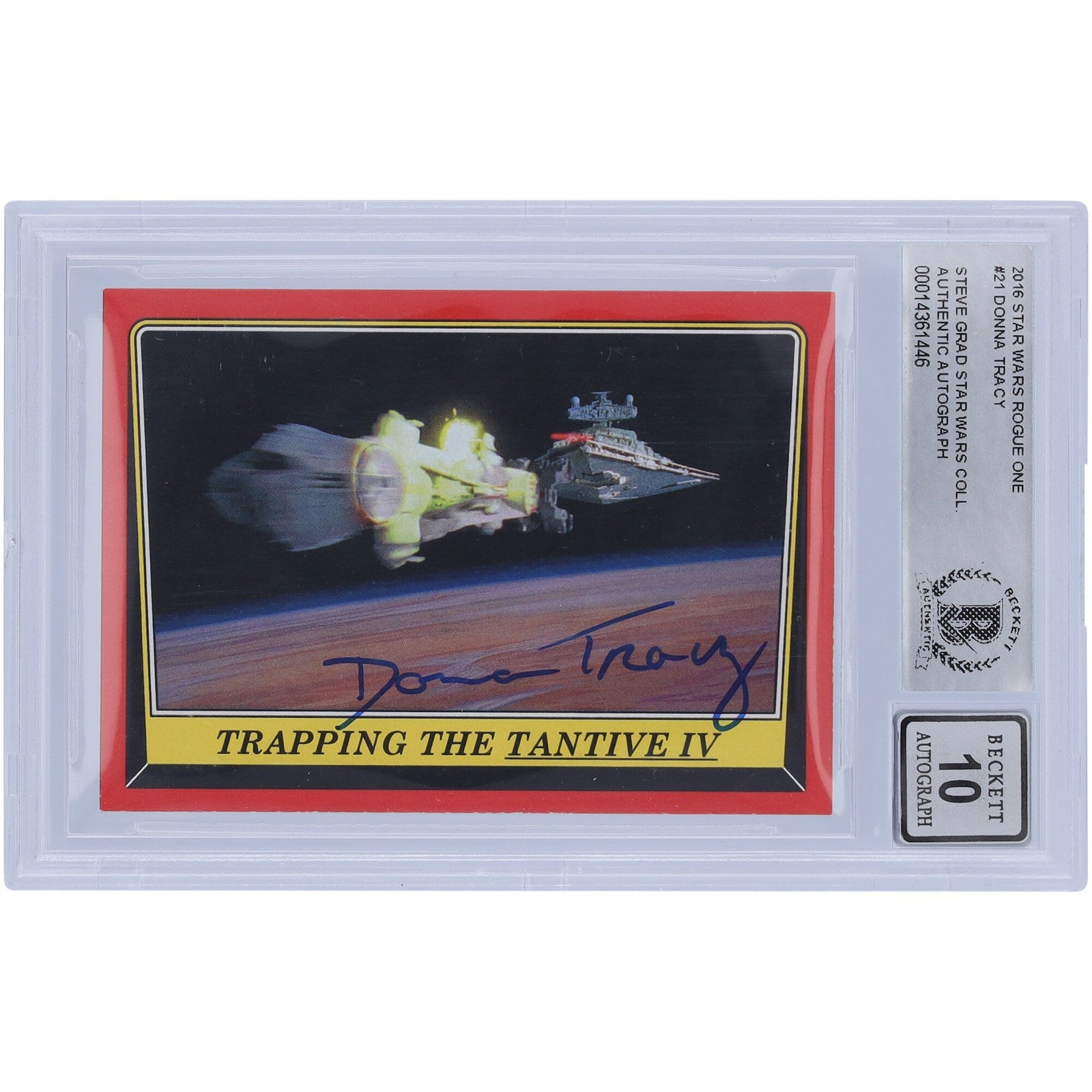 Donna Tracy Star Wars Autographed 2016 Topps 21 BAS Authenticated 10 Card - The Ballers Bank