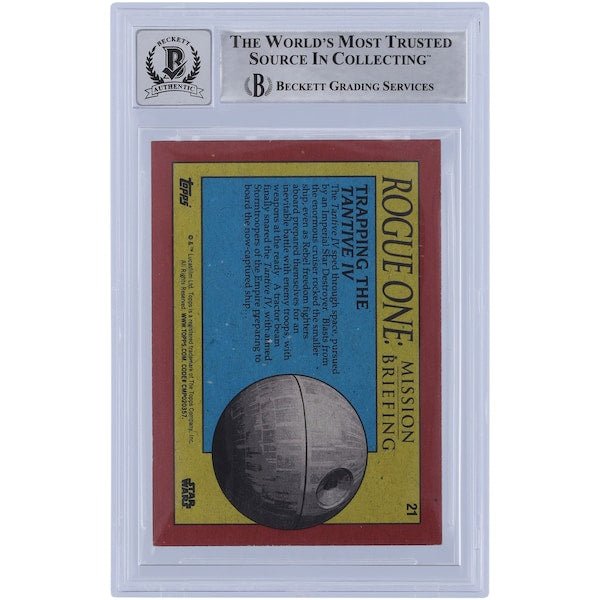 Donna Tracy Star Wars Autographed 2016 Topps 21 BAS Authenticated 10 Card - The Ballers Bank