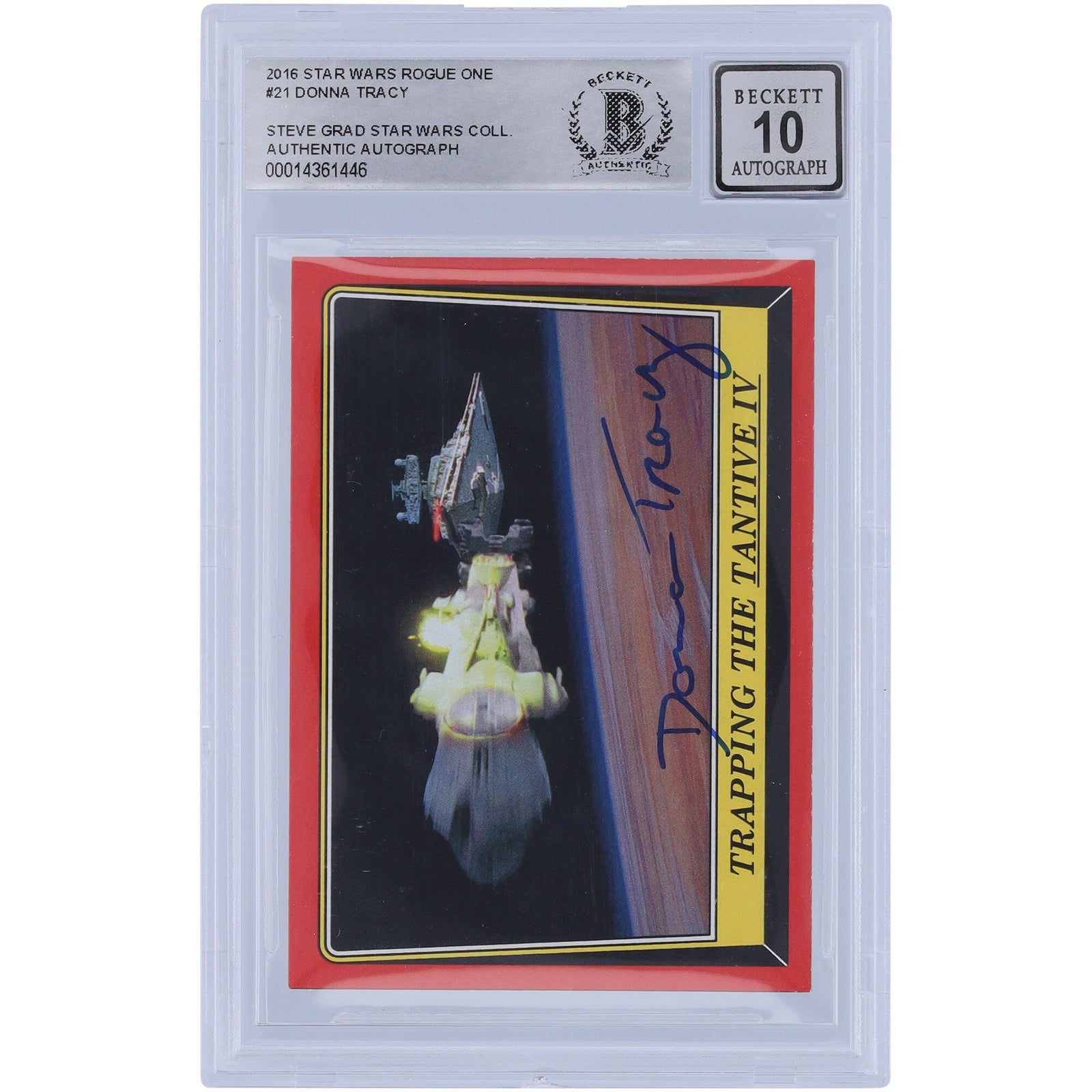 Donna Tracy Star Wars Autographed 2016 Topps 21 BAS Authenticated 10 Card - The Ballers Bank