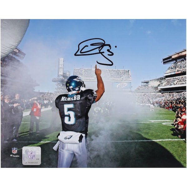 Donovan McNabb Philadelphia Eagles Autographed Fanatics Authentic 8" x 10" Smoke Entrance Photograph - The Ballers Bank