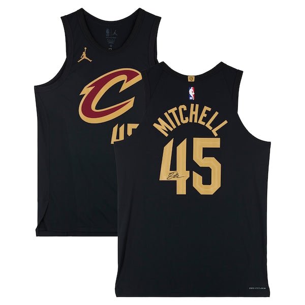 Donovan Mitchell Cleveland Cavaliers Autographed Fanatics Authentic Nike Black Statement Authentic Jersey - The Ballers Bank