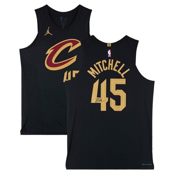 Donovan Mitchell Cleveland Cavaliers Autographed Fanatics Authentic Nike Black Statement Authentic Jersey - The Ballers Bank