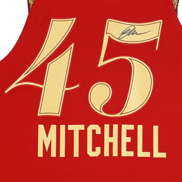 Donovan Mitchell Cleveland Cavaliers Autographed Fanatics Authentic Wine Nike 2023 - 24 City Edition Swingman Jersey - The Ballers Bank