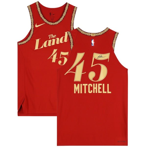 Donovan Mitchell Cleveland Cavaliers Autographed Fanatics Authentic Wine Nike 2023 - 24 City Edition Swingman Jersey - The Ballers Bank